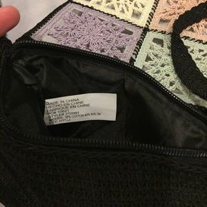 Bags - Pastel and Black Crochet Crossbody Bags - Pastel and Black Crochet Crossbody